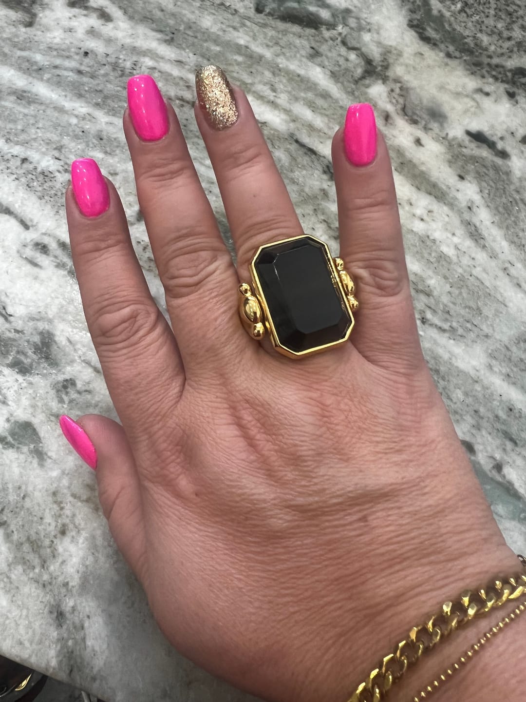 Customer photo review of Marique French Vintage Agate Ring