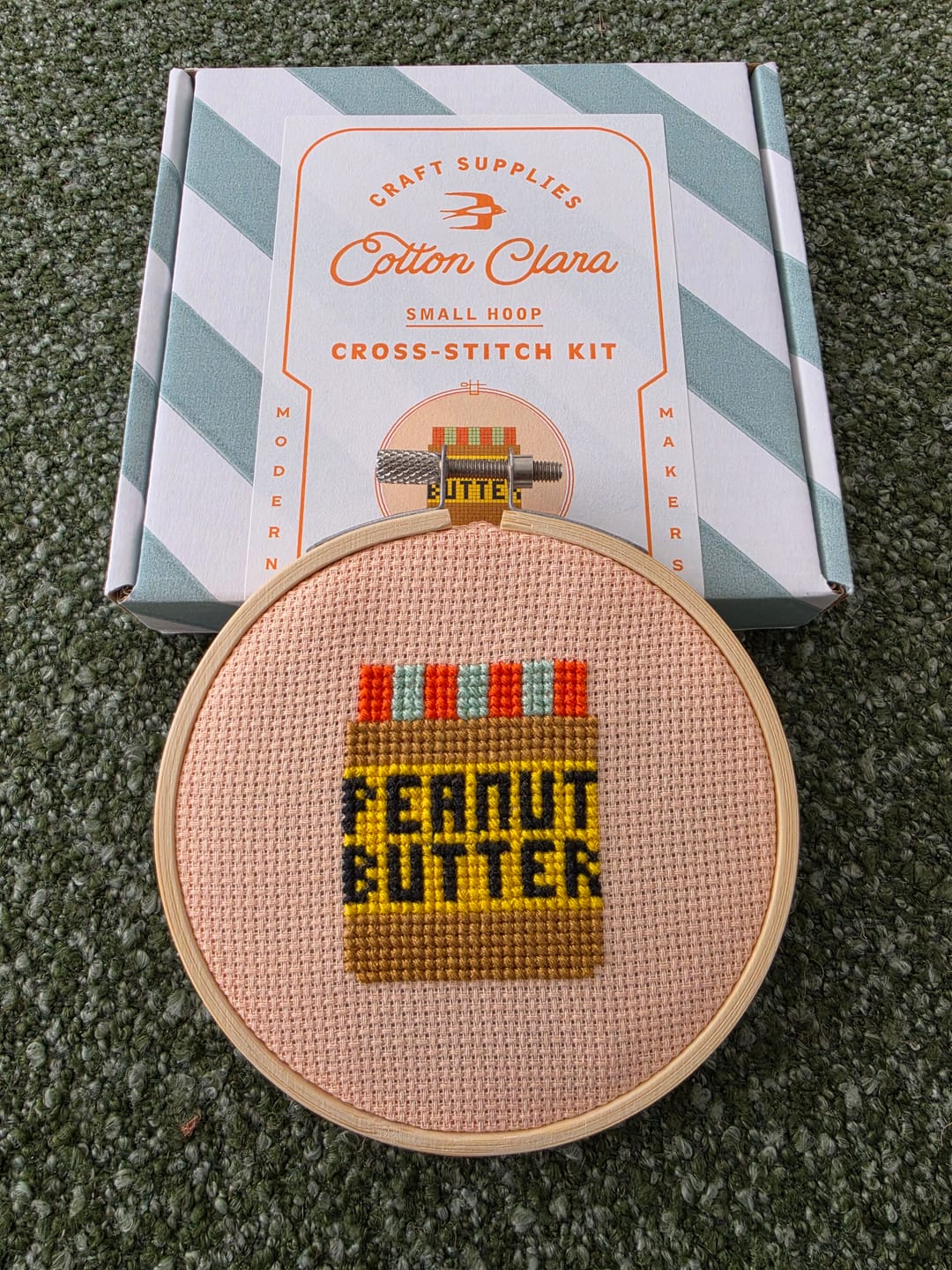 Customer photo review of Peanut Butter Cross Stitch Kit