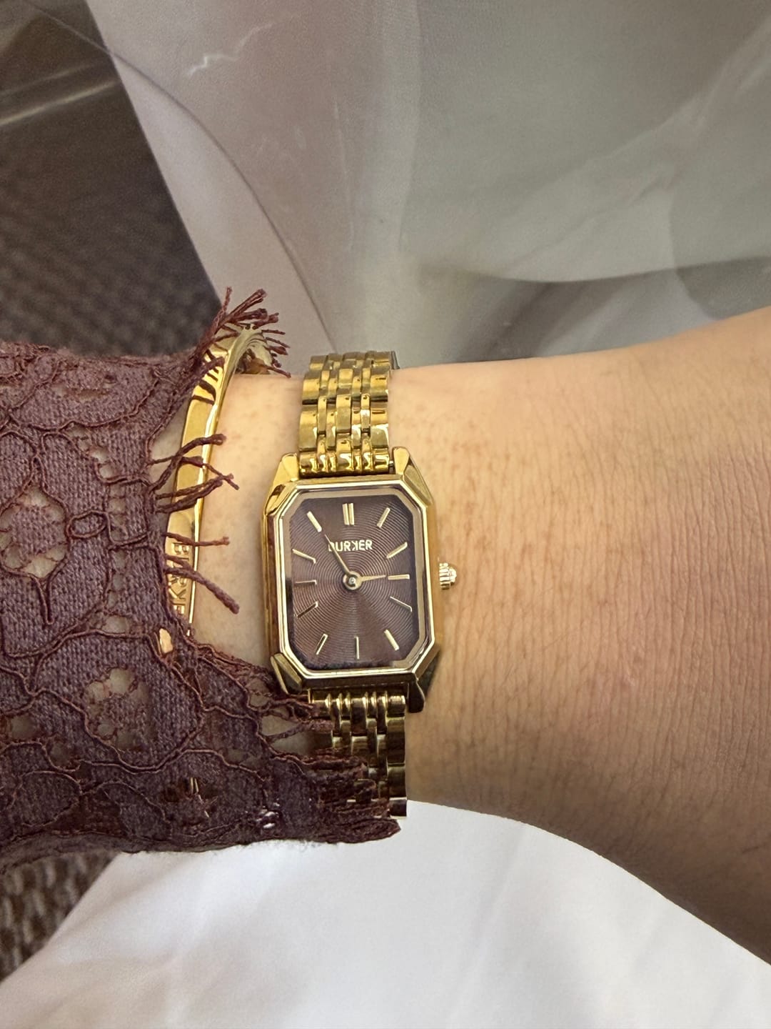 Customer photo review of Isabell Petite Gold Brown