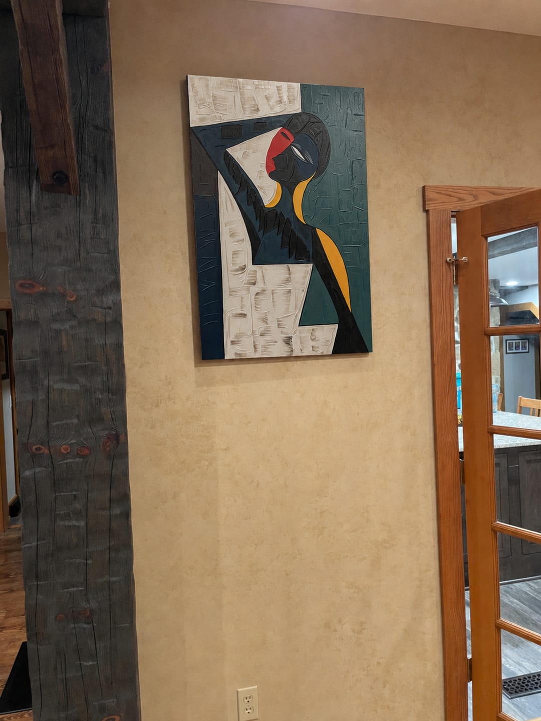 Customer photo review of Abstract Portrait Textured Wall Art # LA002