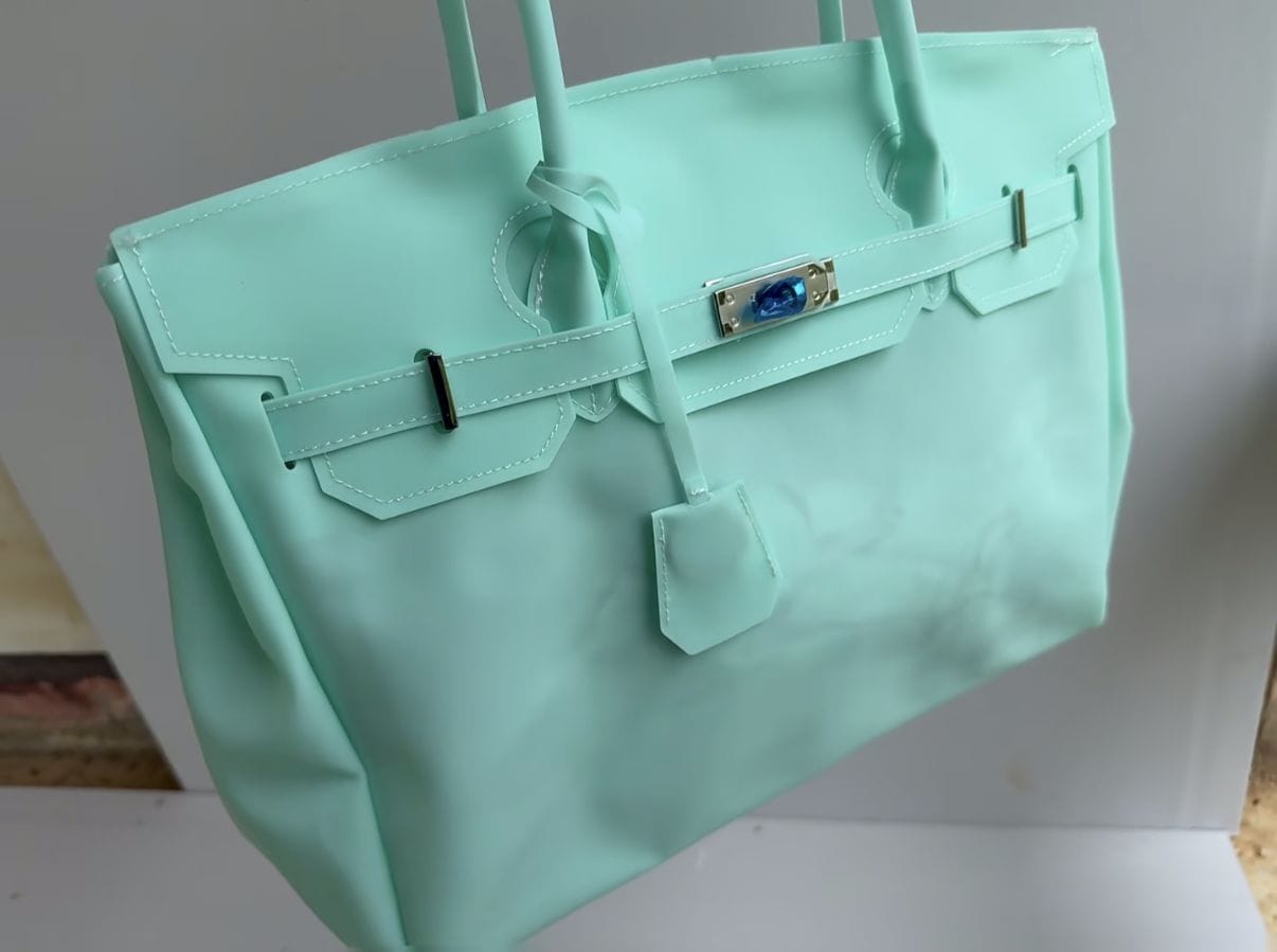 Customer photo review of Jello Tote Azur | Jello Firkin