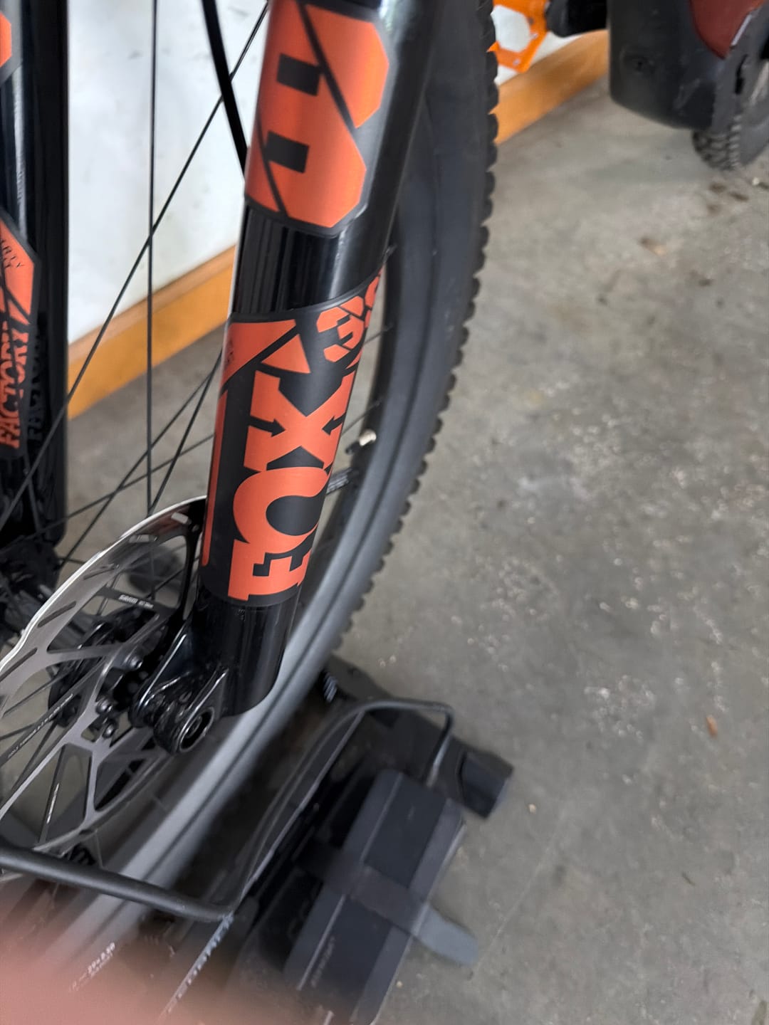 Customer photo review of Metallic Fox 38 Factory Fork Decal