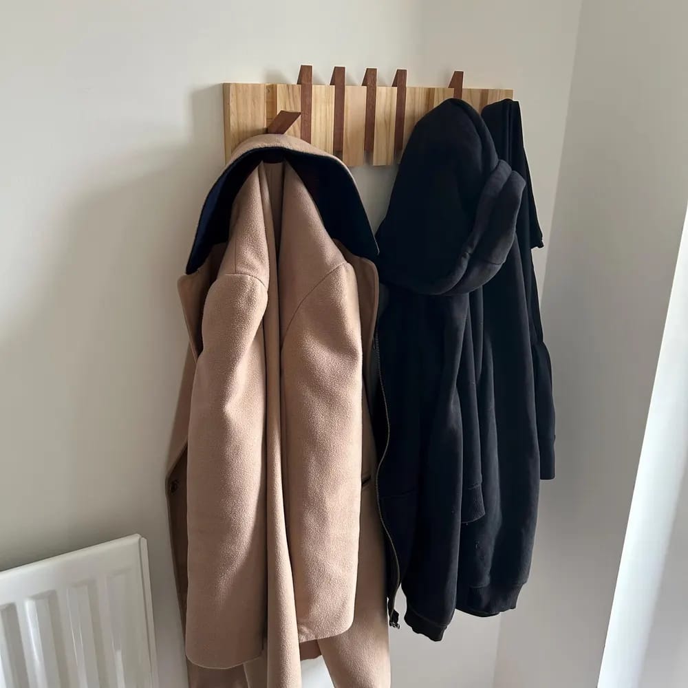 Customer photo review of Premium Solid Wood Piano Wall Hook Rack