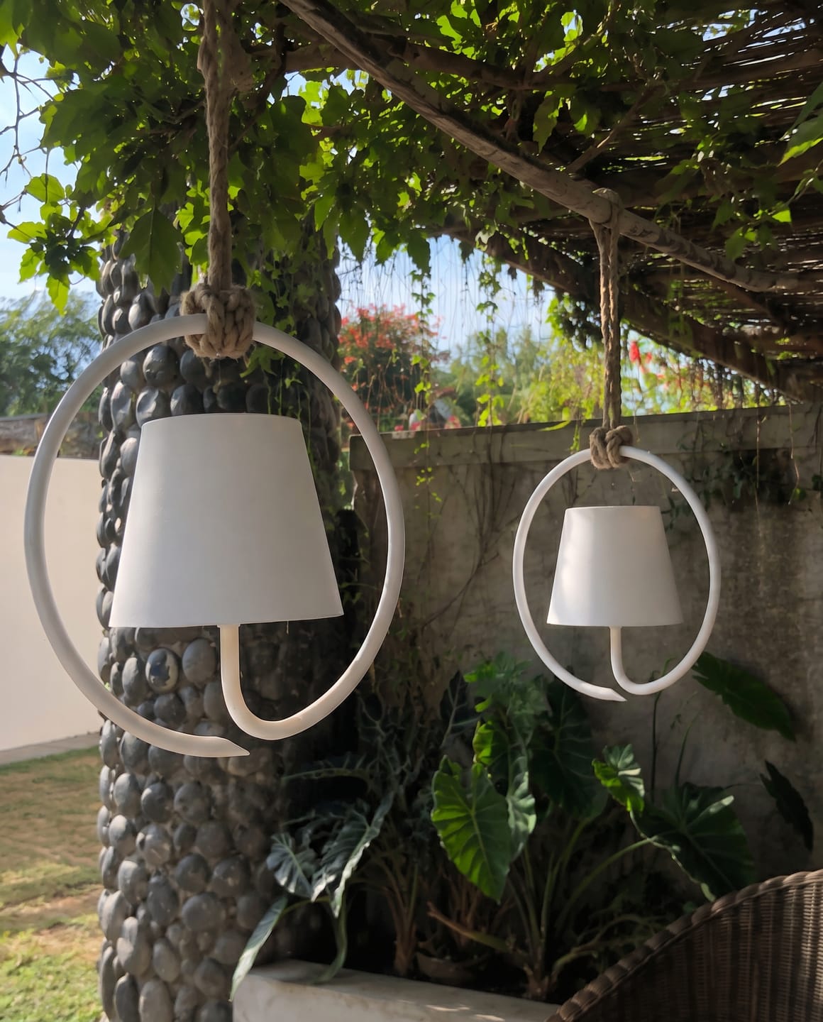 Customer photo review of Outdoor Rechargeable Pendant Light