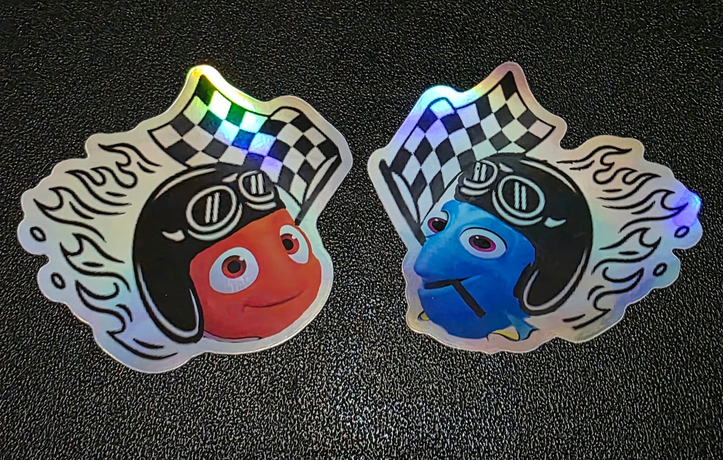 Customer photo review of Custom Die Cut Stickers - Holographic