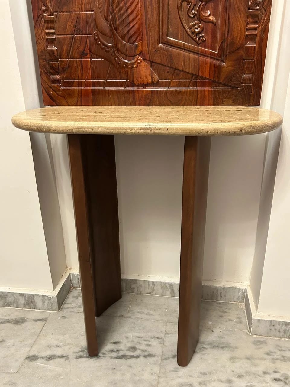 Customer photo review of Abacus Marble Console Table