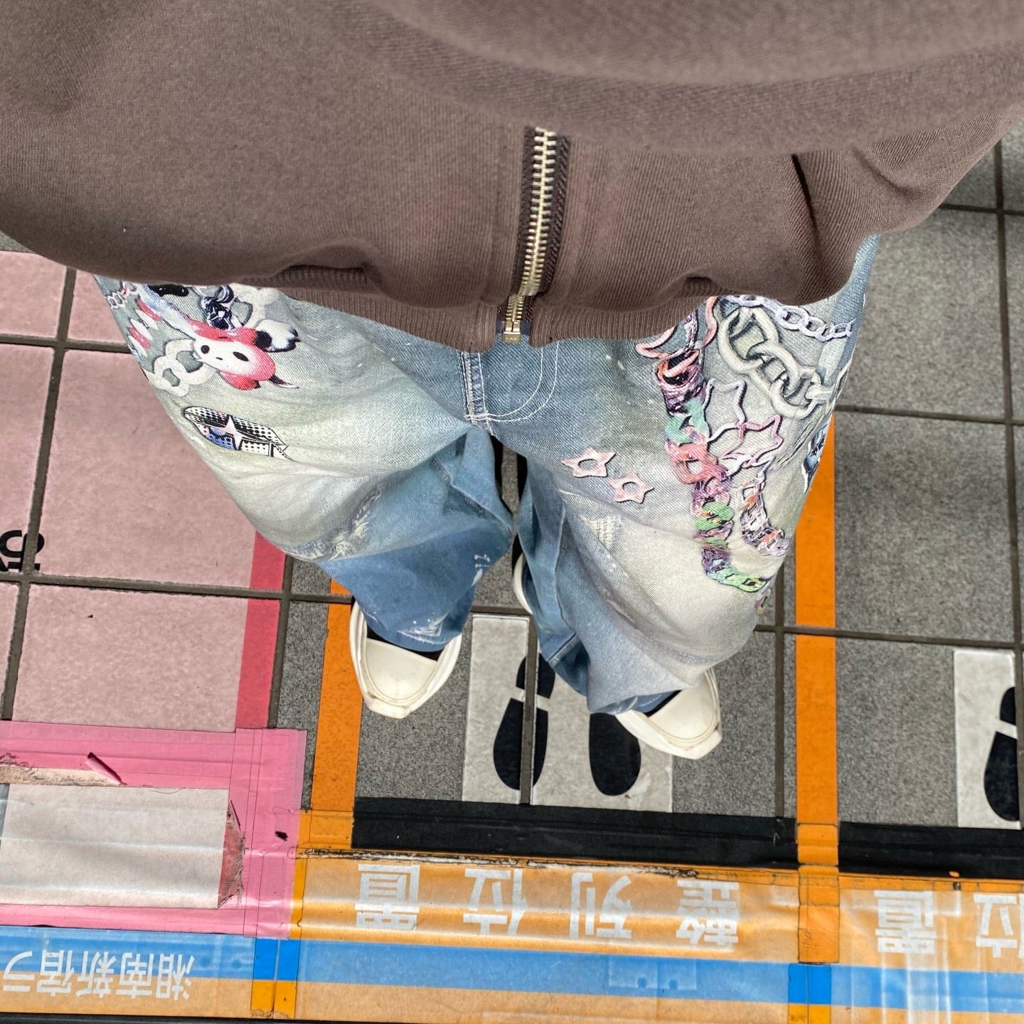 Customer photo review of Y2K Cartoon Pendants Print Pants