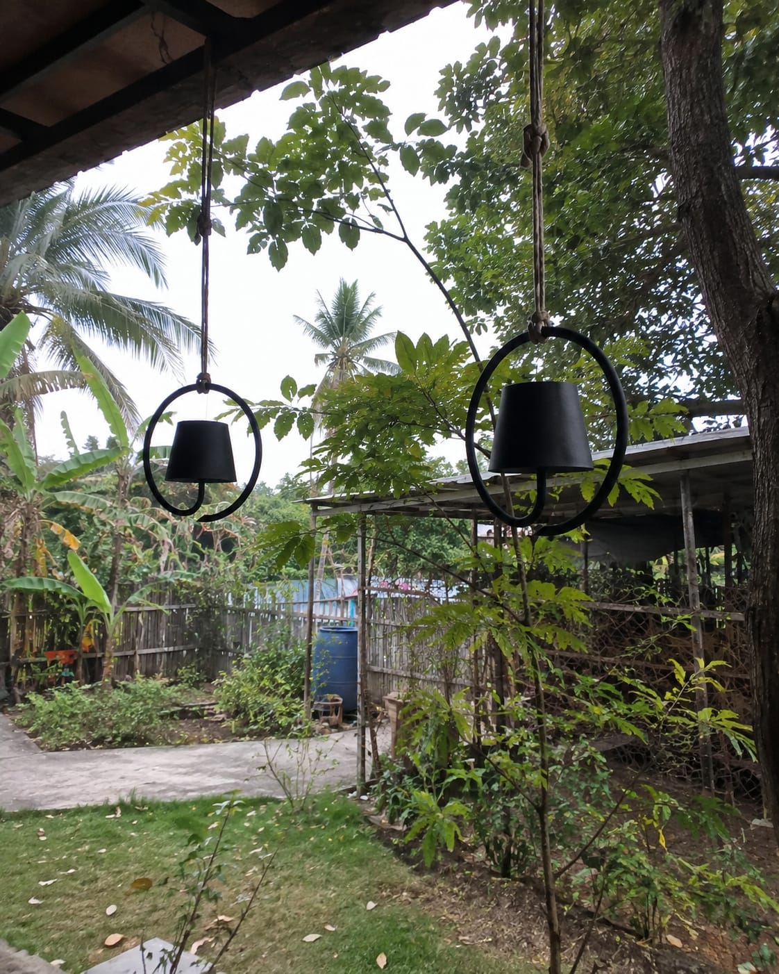 Customer photo review of Outdoor Rechargeable Pendant Light