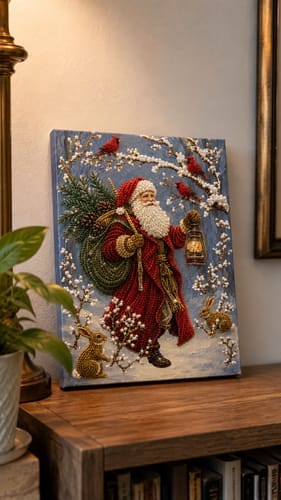 Customer photo review of Personalized 3D Pearl Art DIY Kit - For Home - Holiday Canvas