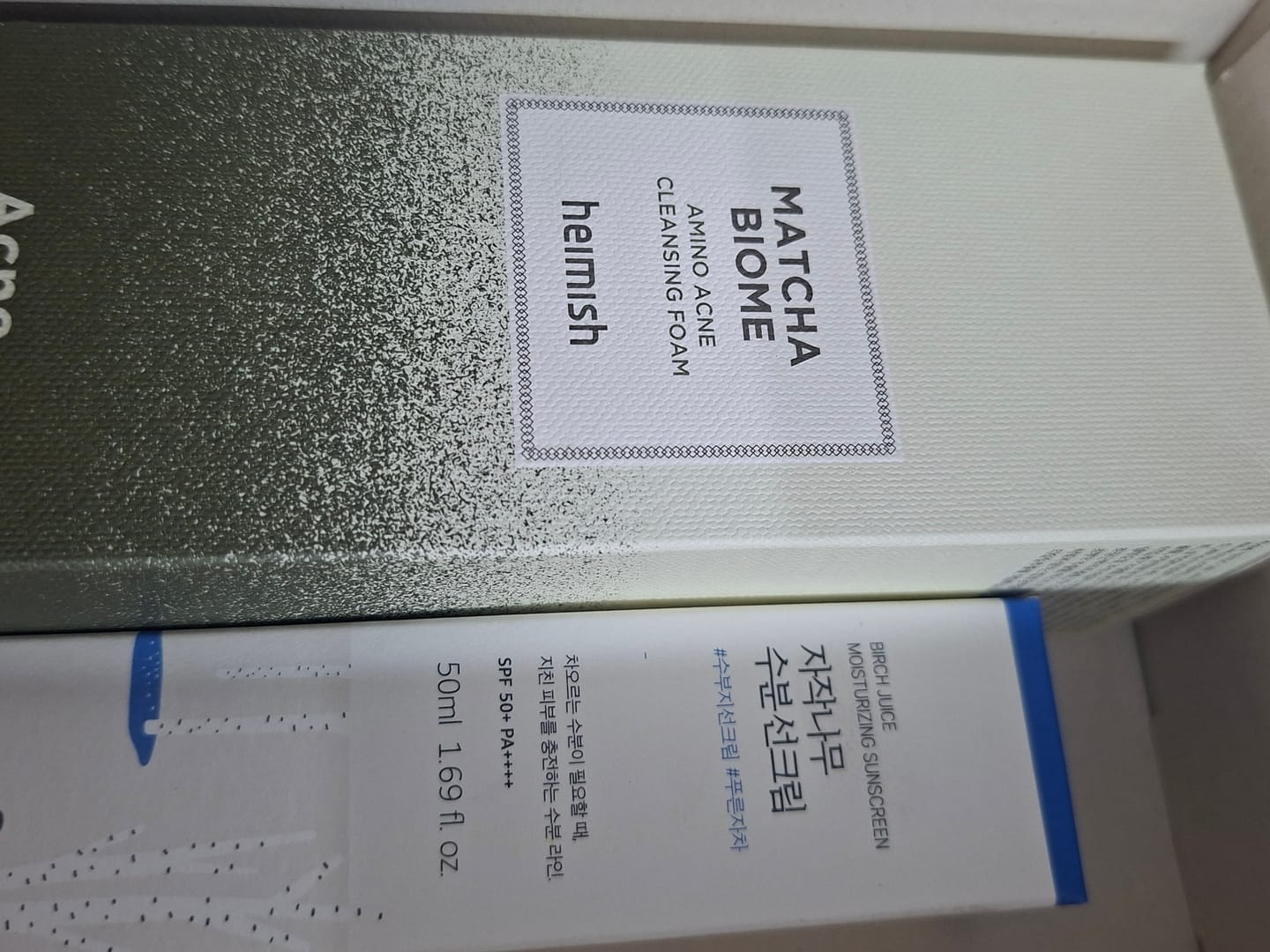 Customer photo review of HEIMISH Matcha Biome Amino Acne Cleansing Foam 150 ml