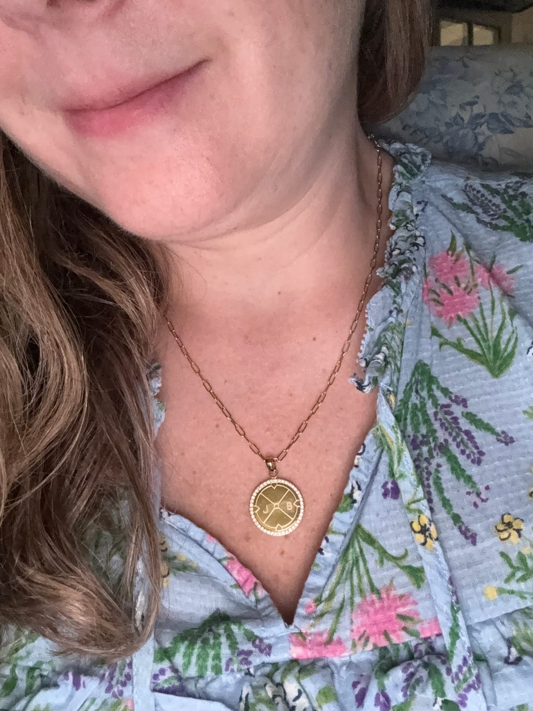 Customer photo review of Engravable Compass With Stones