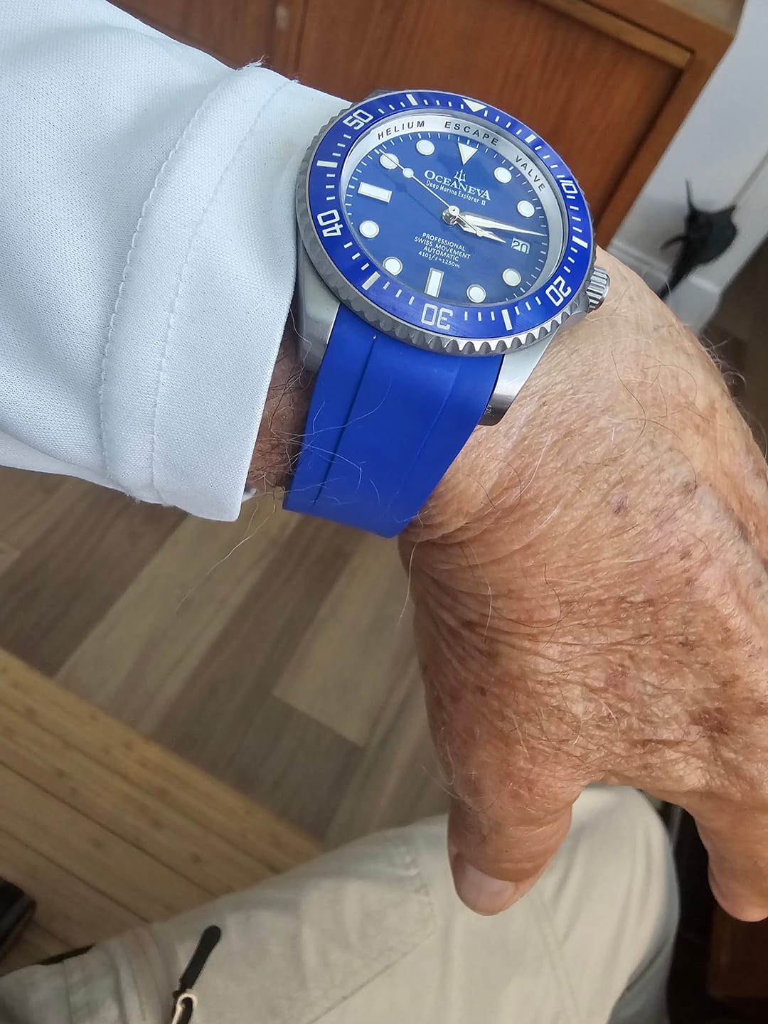Customer photo review of FKM Blue Rubber Strap - STANDARD VERSION