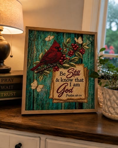 Customer photo review of Personalized 3D Pearl Art DIY Kit - For Home - Holiday Canvas