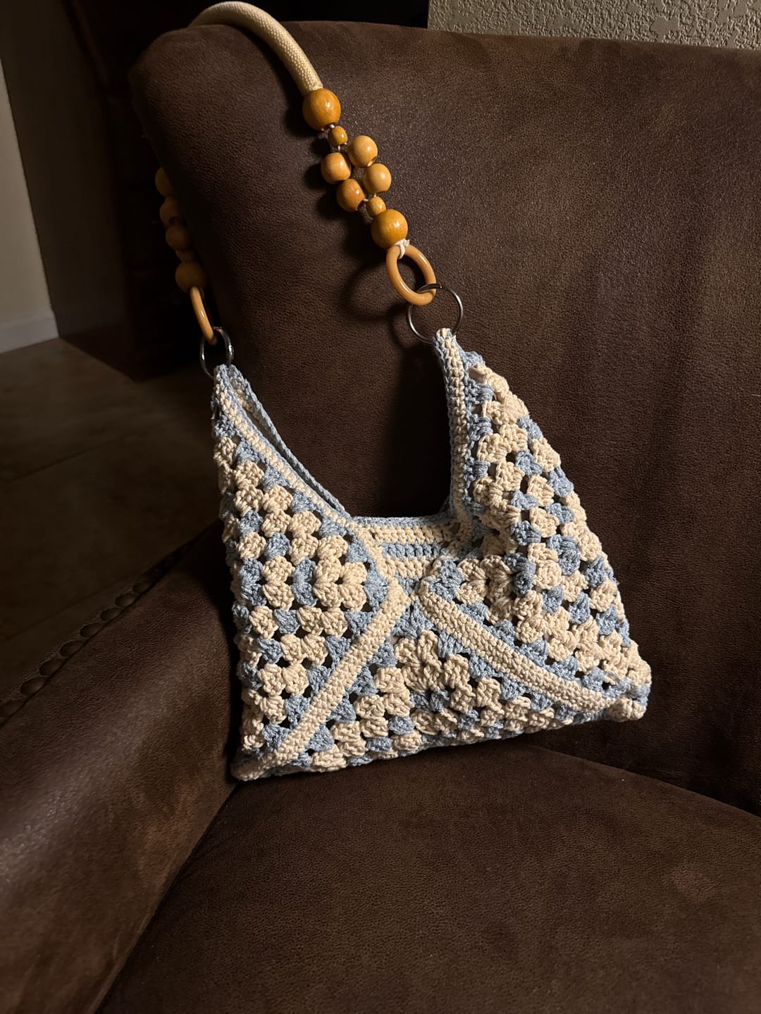 Customer photo review of Sunny Holiday shoulder bag crochet kit