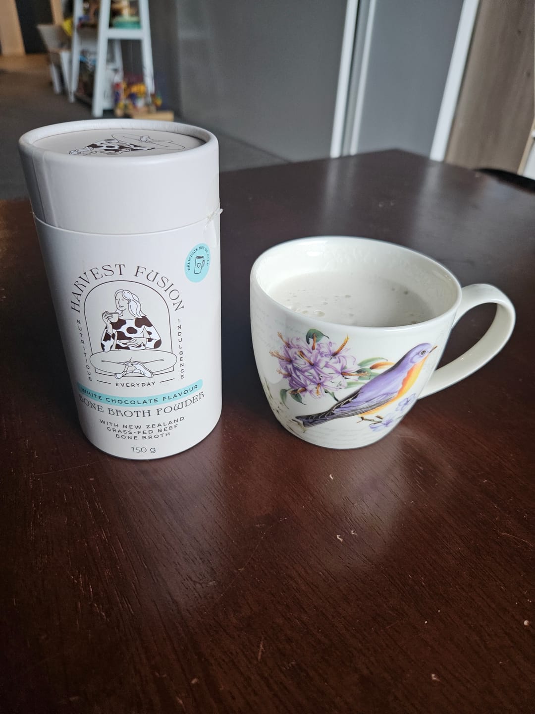 Customer photo review of White Chocolate Bone Broth Powder