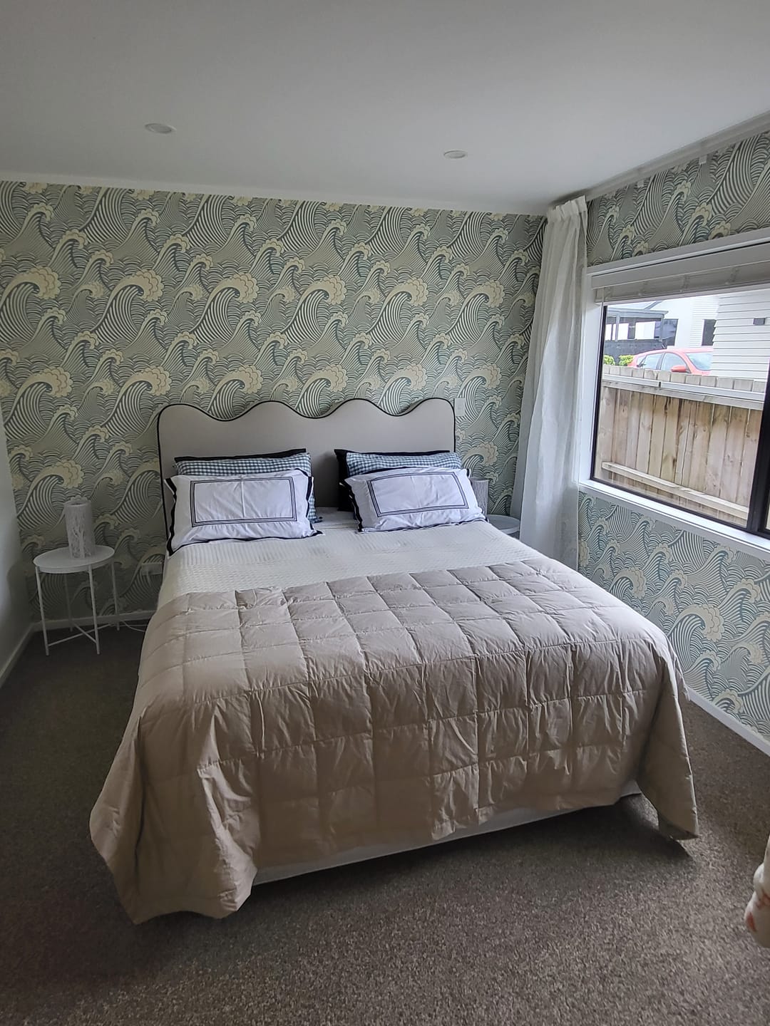 Customer photo review of Kanagawa Wave Wallpaper - Aqua Blue