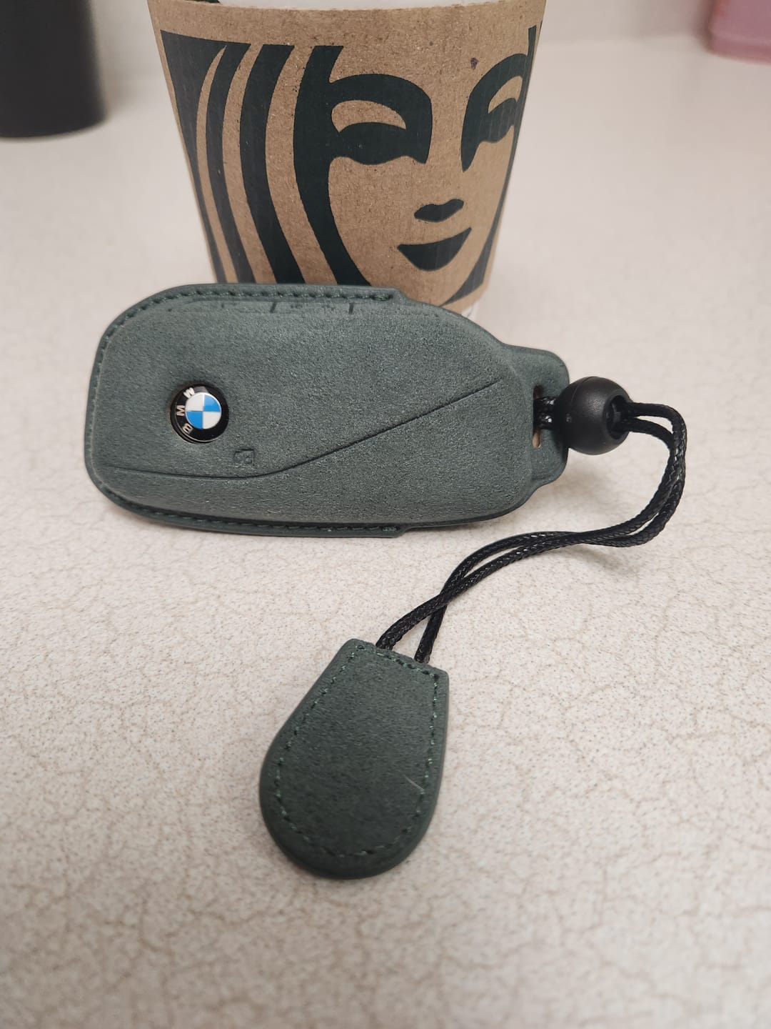Customer photo review of BMW ALCANTARA KEY COVER CASE