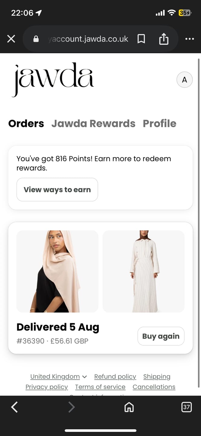 Customer photo review of Ecru White Cotton Layered Two-Piece Abaya