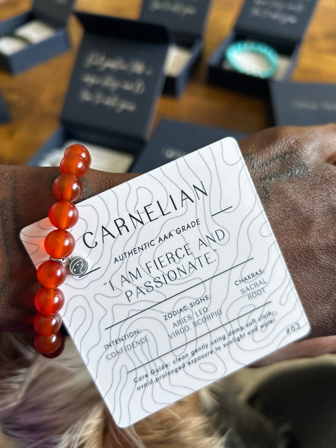 Customer photo review of Carnelian Bracelet
