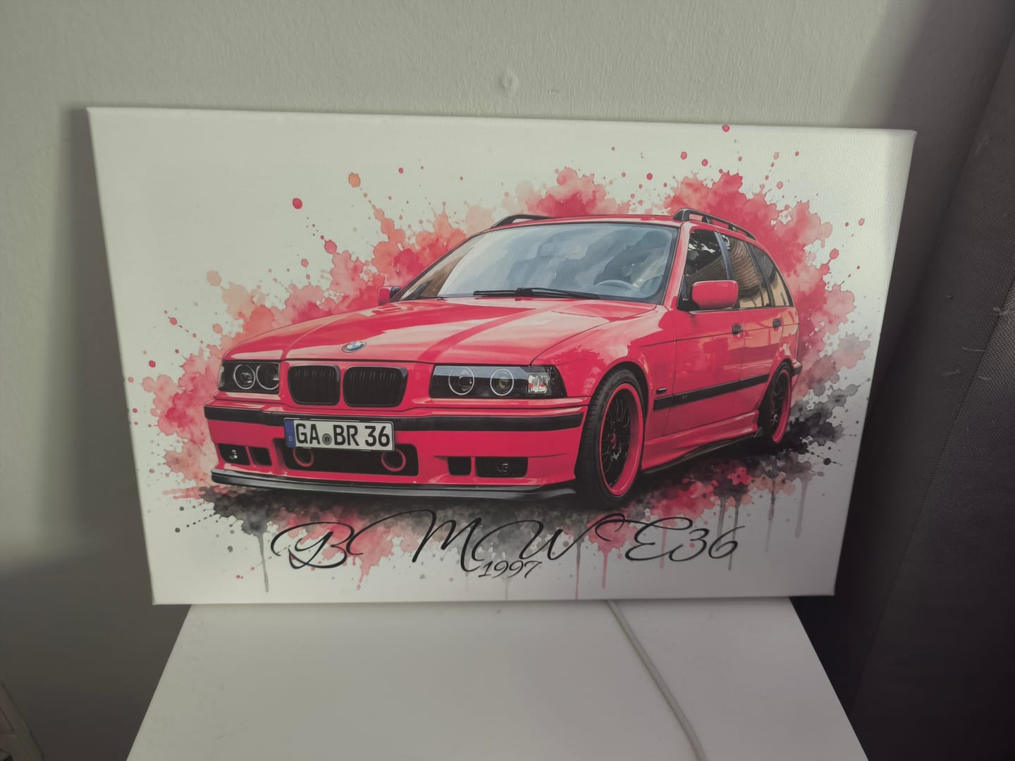 Customer photo review of Dein Fahrzeug als Kunstwerk – mit Live-Vorschau, als Poster oder Leinwand
