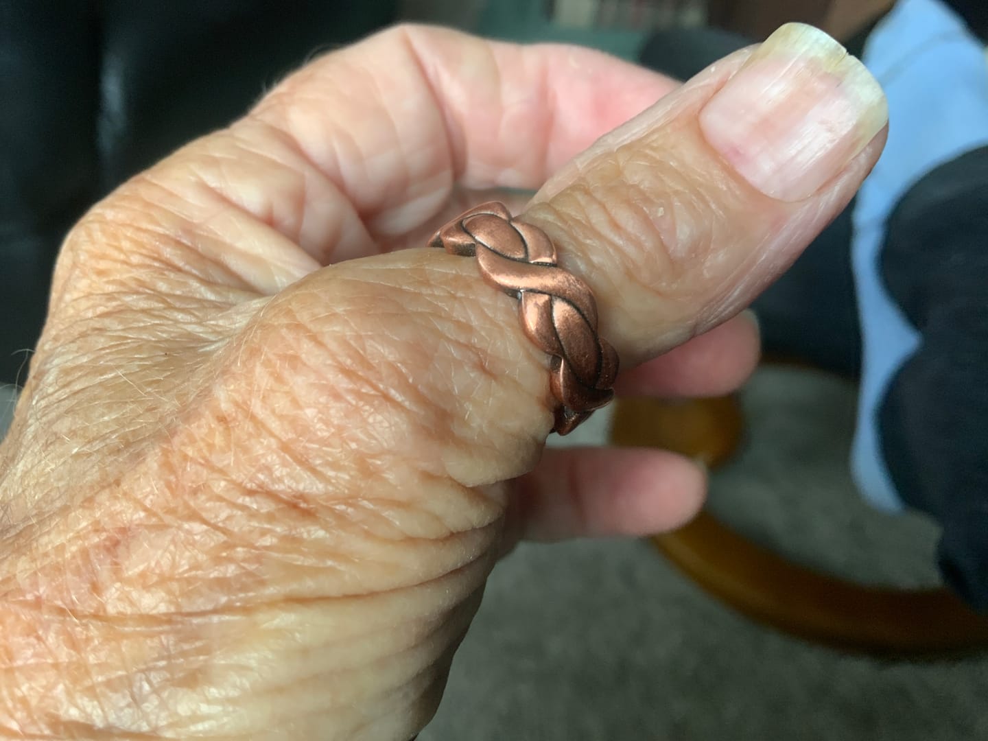 Customer photo review of Ladies Adjustable Copper Magnetic Ring