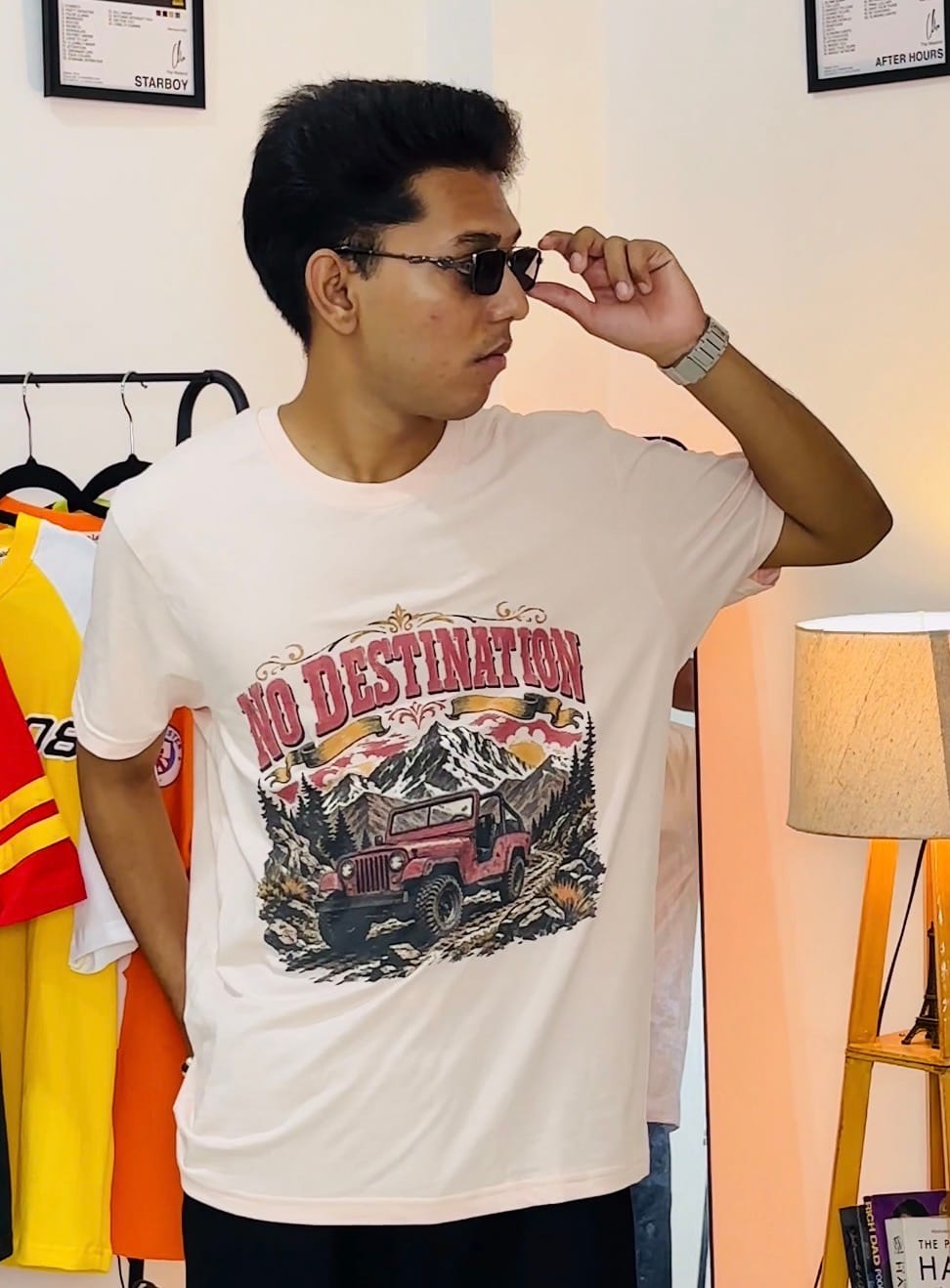Customer photo review of No Destination - Classic Crew Tee