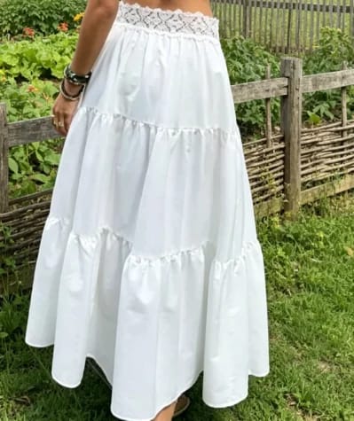 Customer photo review of Helena Ethereal Linen Top Skirt Set