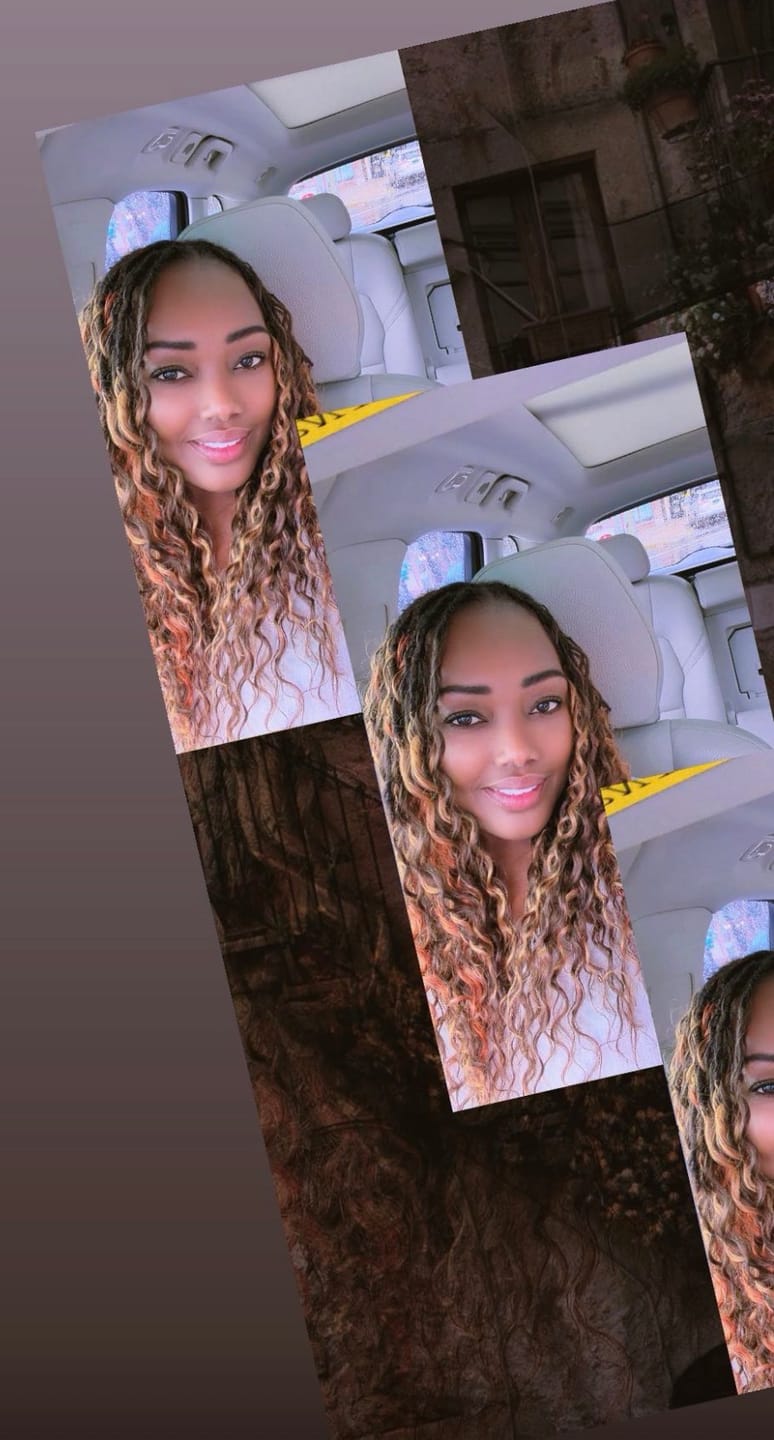Customer photo review of #4 Medium Brown Water Wave Human Crochet Hair