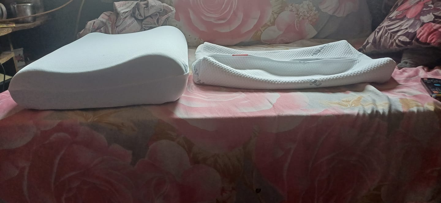 Customer photo review of Wavy Memory Foam Pillow