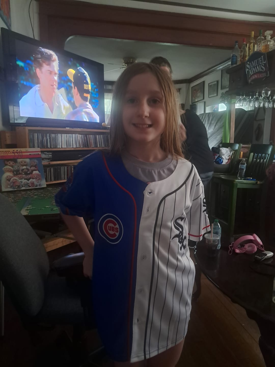 Customer photo review of Custom White Black Stripe Fashion Design Full Button Authentic Baseball Jersey