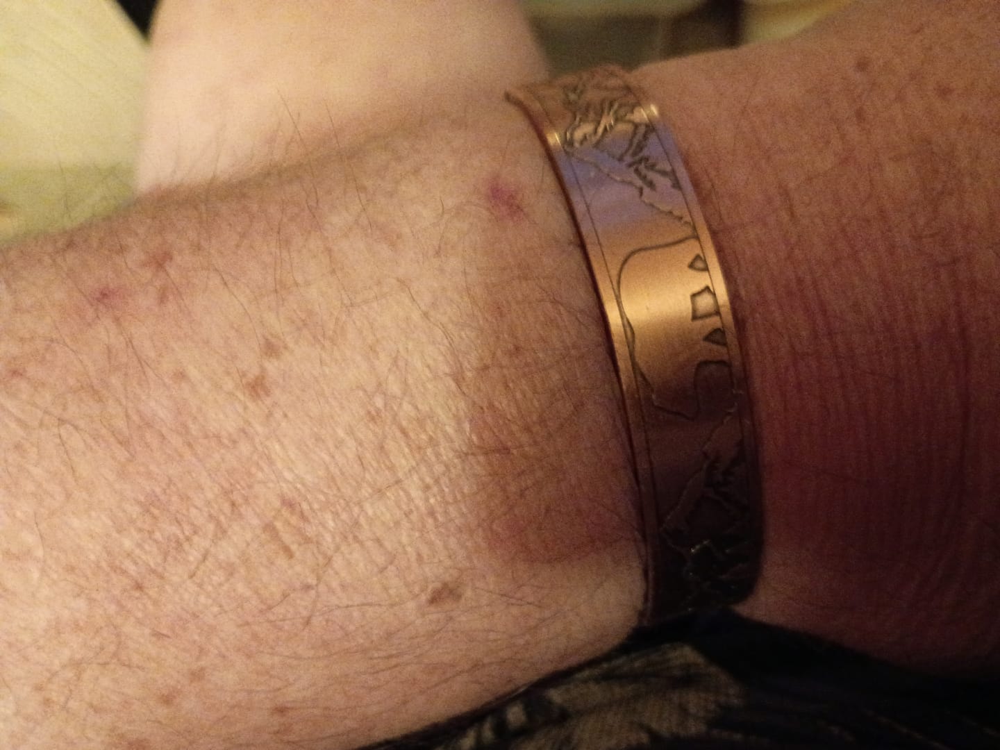 Customer photo review of Mens Copper Magnetic Bangle Bracelet Bear New Design