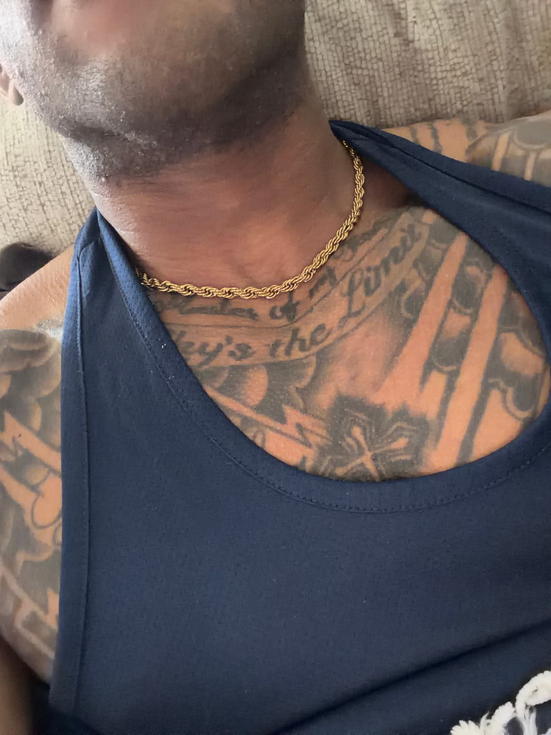Customer photo review of 6MM Rope Chain + Bracelet - Gold