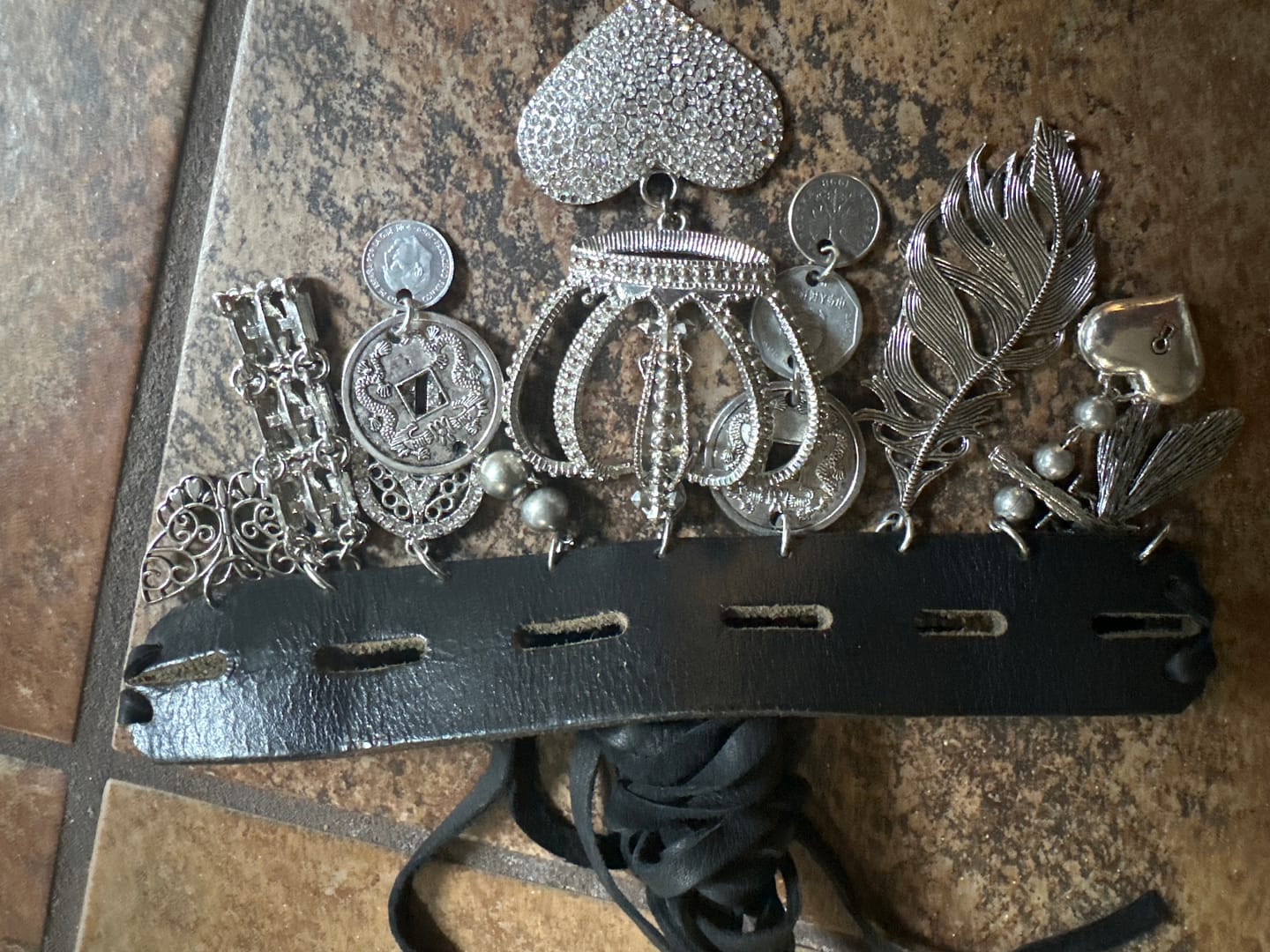 Customer photo review of Queen's Ransom Handmade Leather Choker