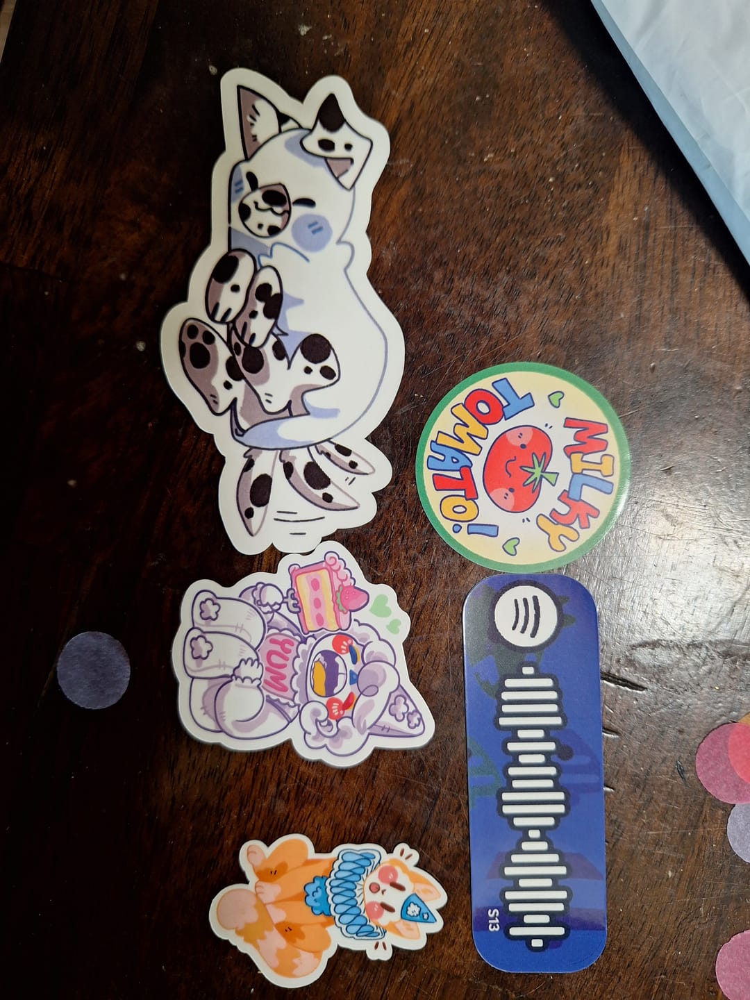 Customer photo review of Cute Ghost Puppy Stickers!