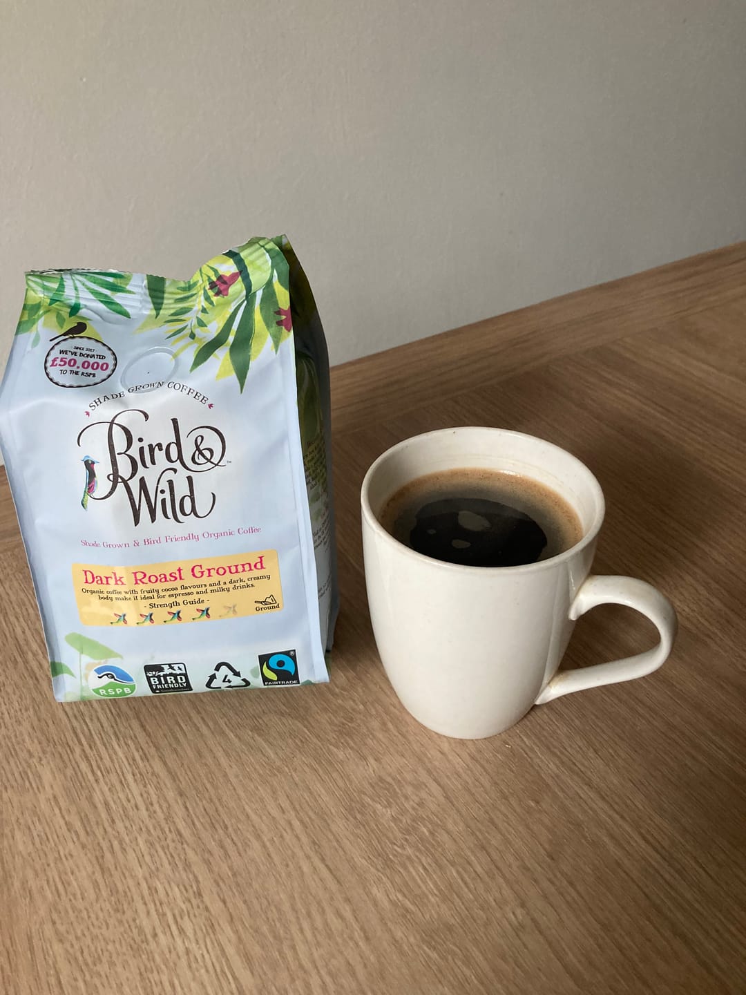 Customer photo review of Dark Roast Espresso Fairtrade Organic Coffee Beans and Ground - 200g, 500g, 1kg