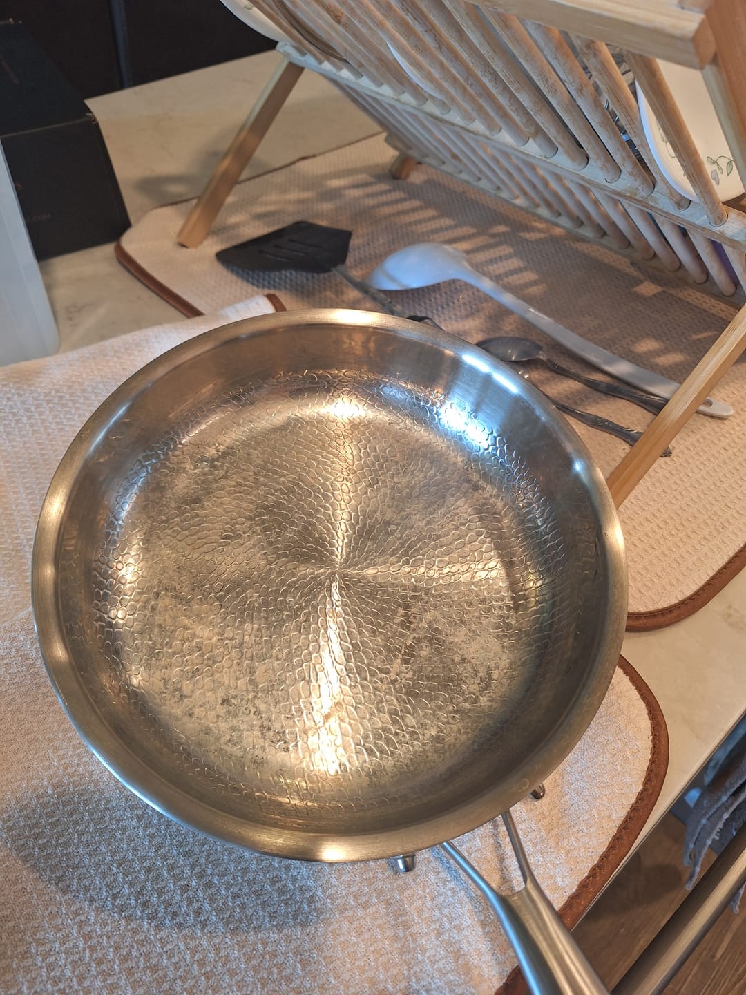 Customer photo review of Hand-Hammered Titanium Pan - 3-piece set