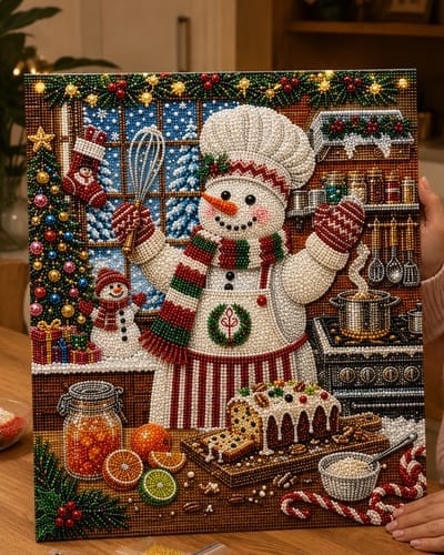 Customer photo review of Personalized 3D Pearl Art DIY Kit - For Home - Holiday Canvas