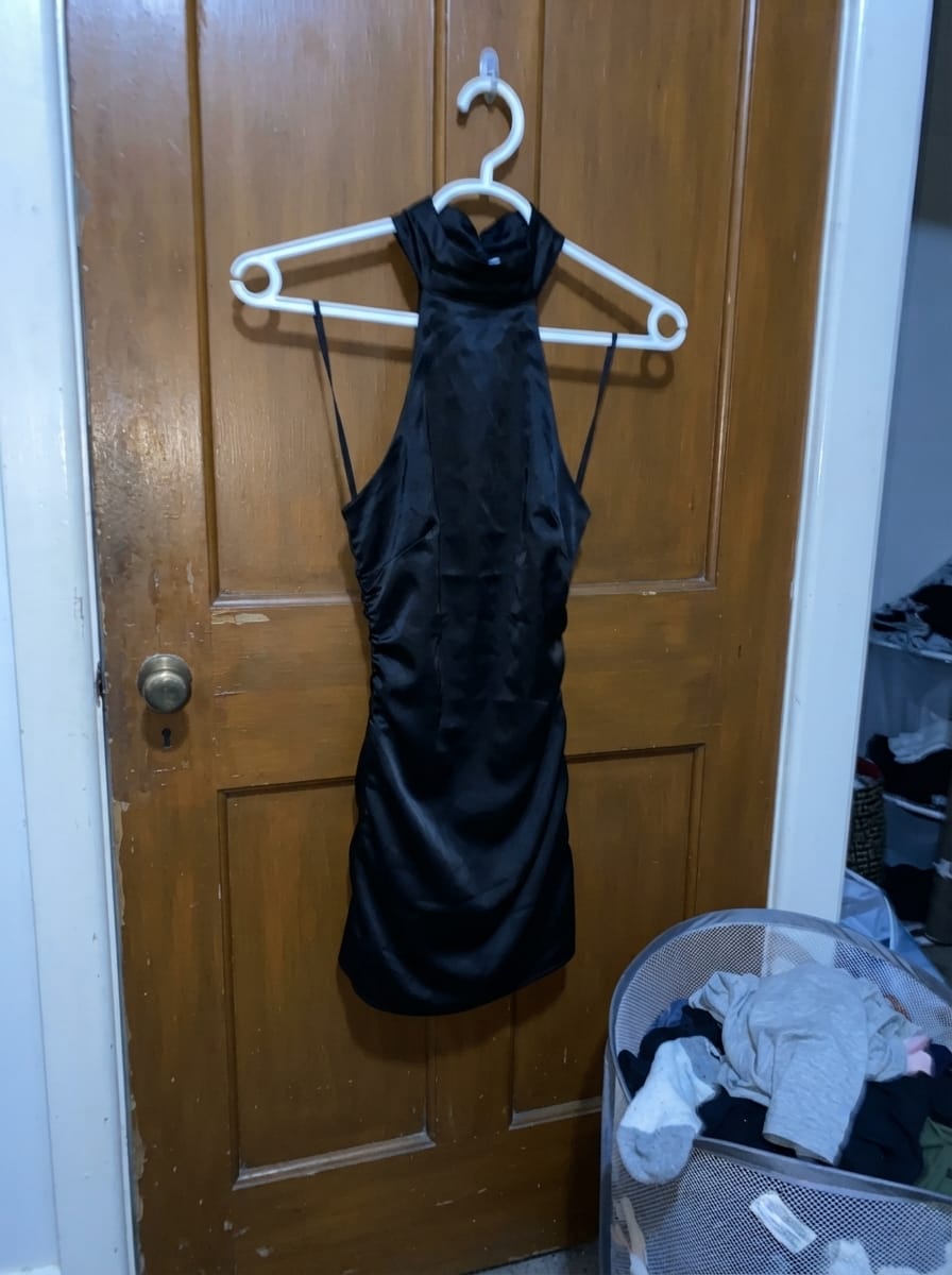 Customer photo review of Sitting Pretty Mini Dress - Onyx