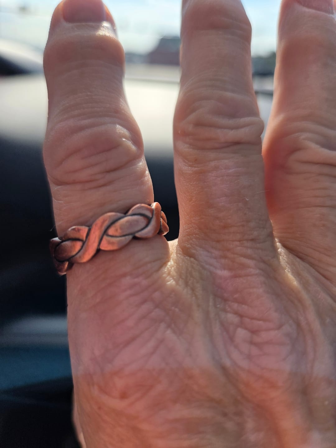 Customer photo review of Ladies Adjustable Copper Magnetic Ring