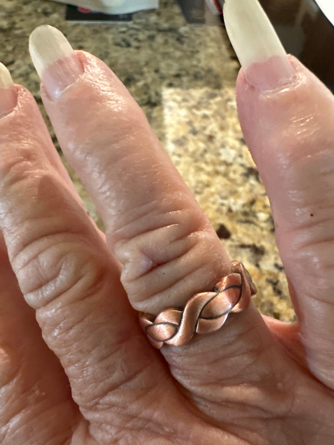 Customer photo review of Ladies Adjustable Copper Magnetic Ring