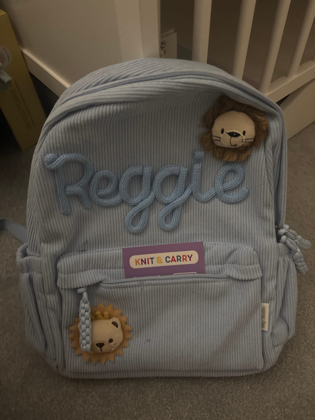 Customer photo review of K&C - Personalized Knitted Backpack