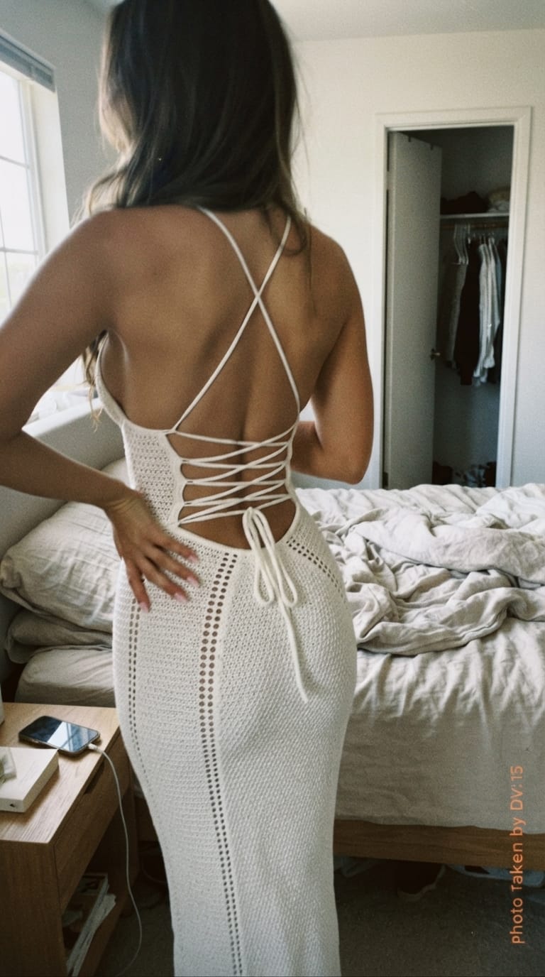 Customer photo review of Xena Maxi Dress - White