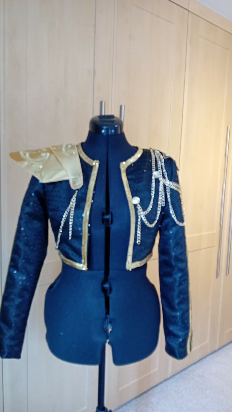 Customer photo review of Plain Duchess Satin Fabric