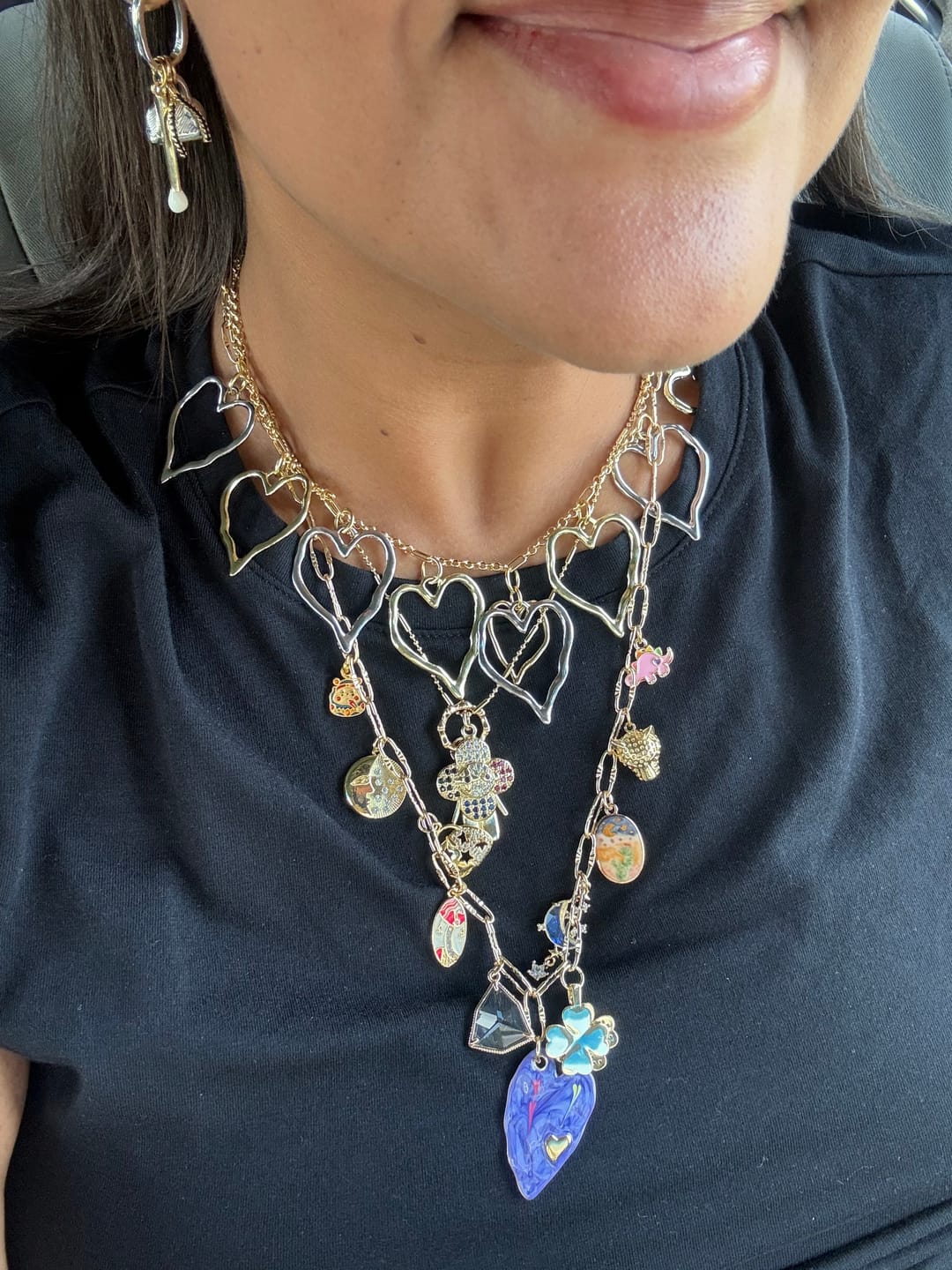 Customer photo review of 9 Charm Necklace Bundle- (Chain + 9 Charms) Pick Your Charms TT LIVE