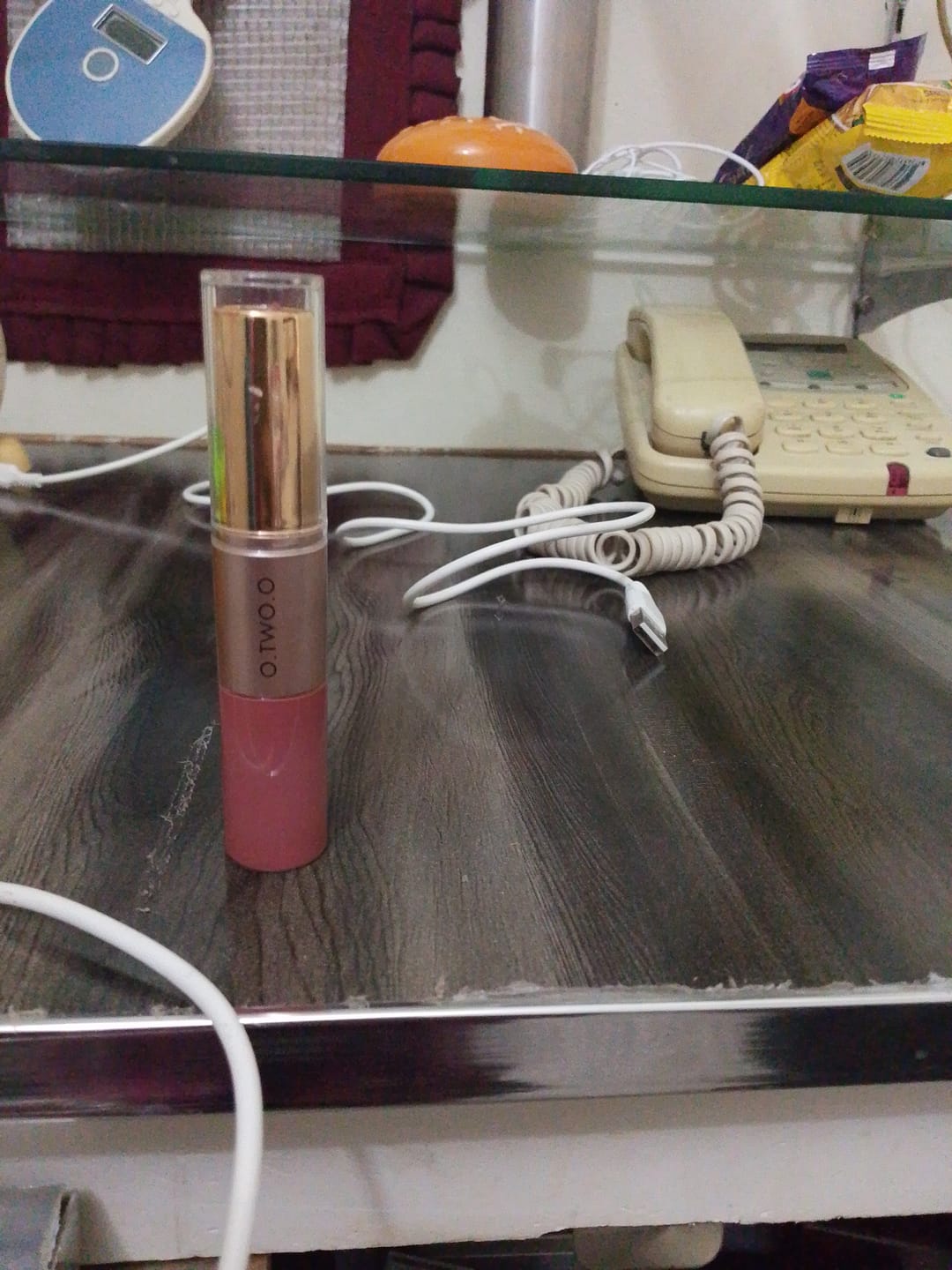 Customer photo review of O.TWO.O ROSE GOLD 2 IN 1 LIPSTICK AND LIPGLOSS