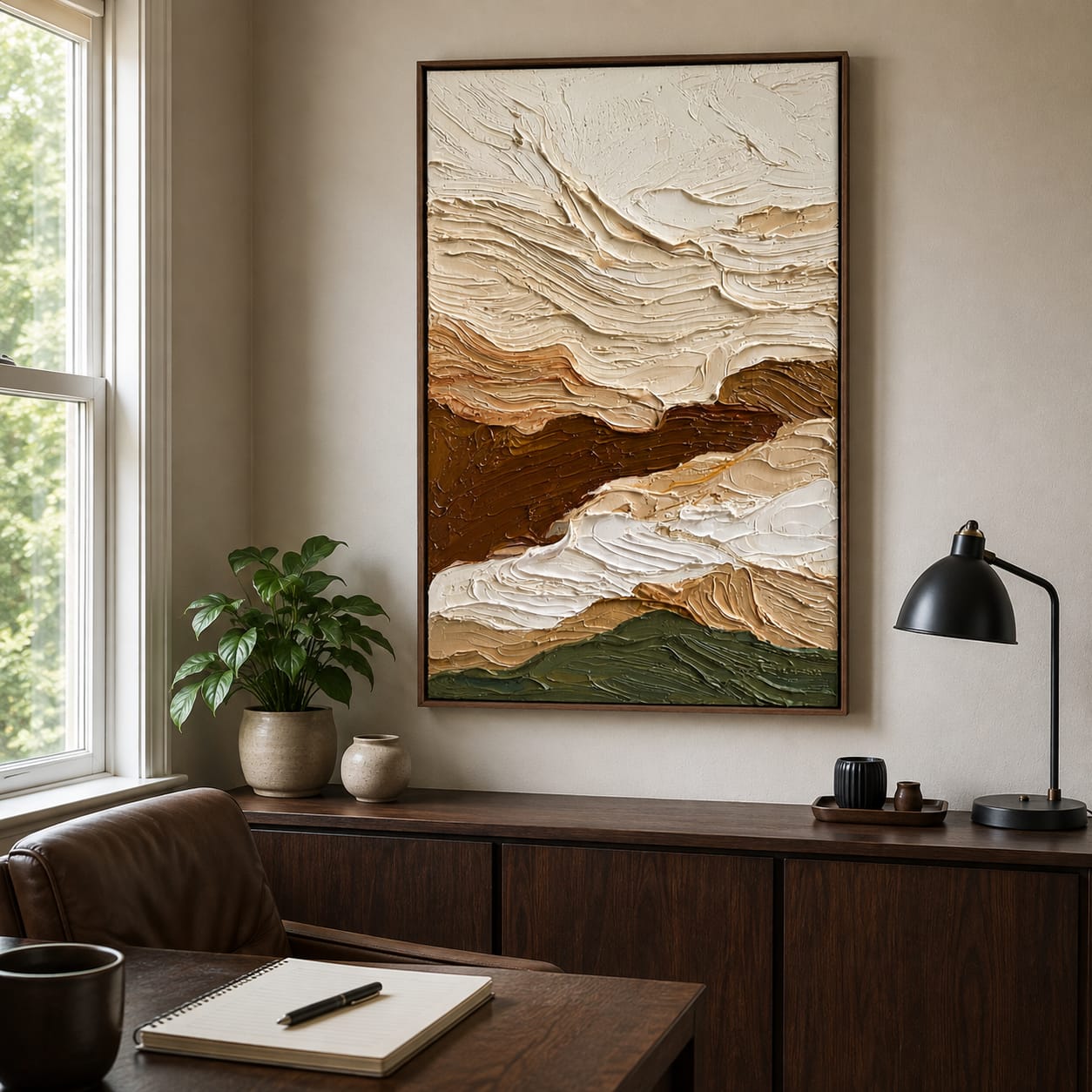 Customer photo review of Canyon Drift-Textured Landscape Painting