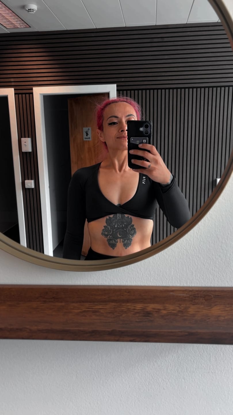 Customer photo review of Long Sleeve Wrapped Front Top