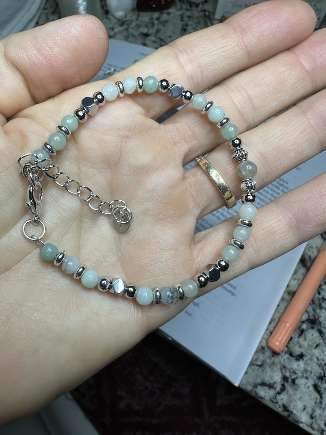 Customer photo review of Anniversary Gift for Women | Bracelet with Year-Specific Message Card