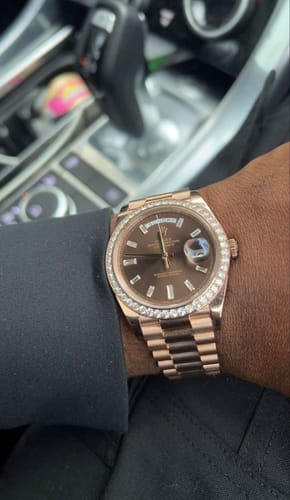 Customer photo review of Day-Date Eisenkiesel Diamond Dial President Bracelet Automatic Men’s Watch