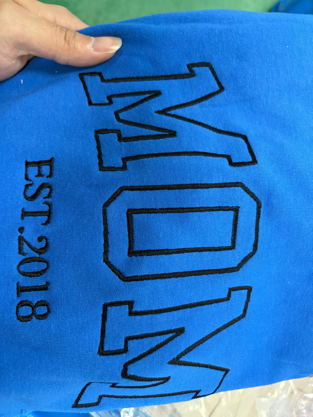 Customer photo review of Custom Embroidered Comfort Colors Grandma and Grandpa Sweatshirt, Gift for Grandma/Grandpa